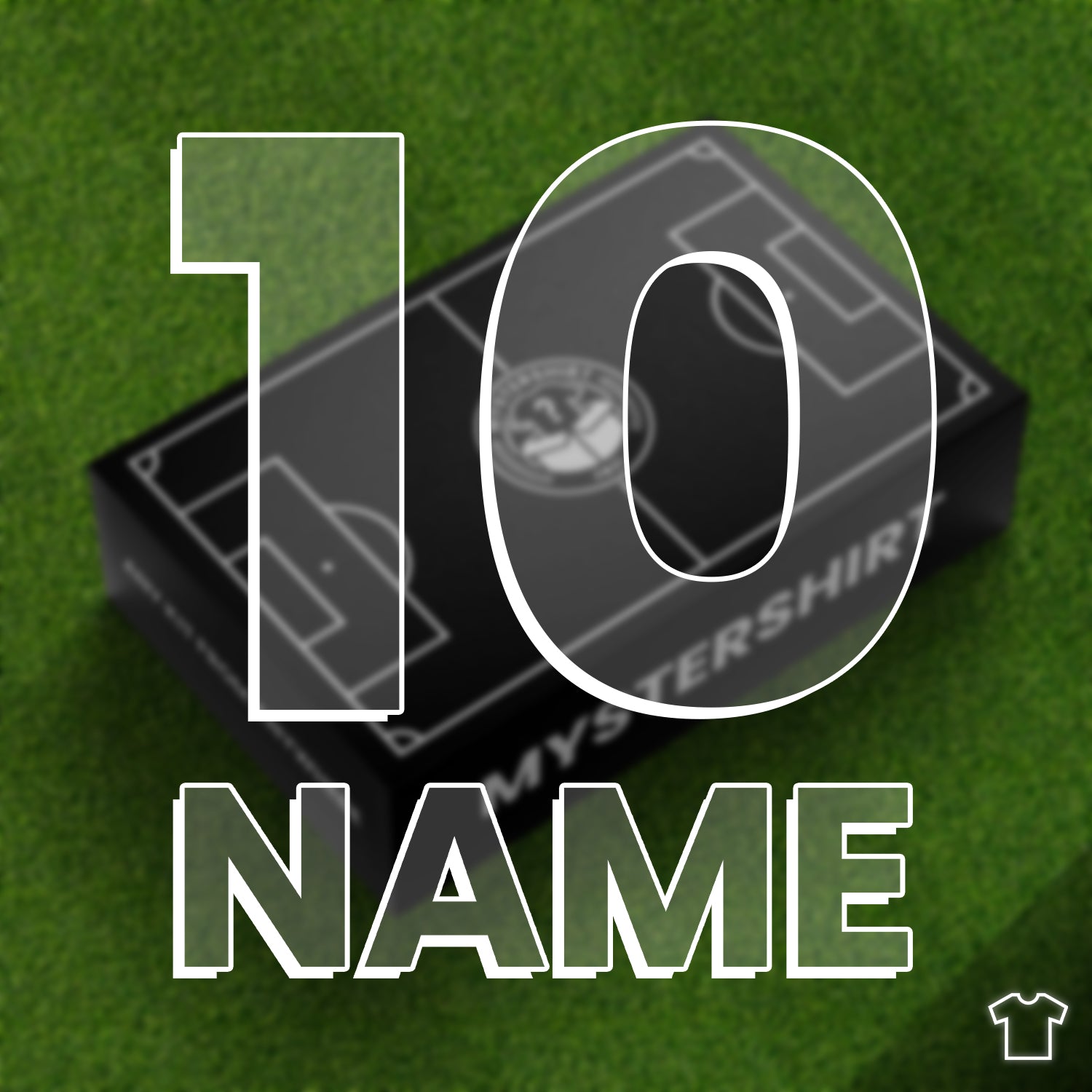 Klassische Fußballtrikot-Überraschungsbox mit Namen und Trikotnummer